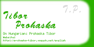 tibor prohaska business card